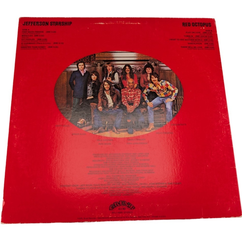Jefferson Starship - Red Octopus Lp (Us 1975 Grunt Bfl1-0999) Embossed Cover - Picture 2 of 9